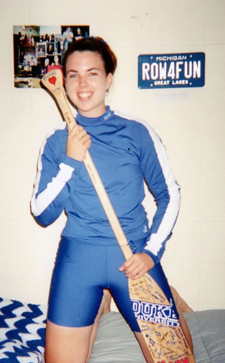 During part of her time as an undergraduate student at Duke, Mary McKee was a member Duke's rowing team. Photo courtesy of Mary McKee.