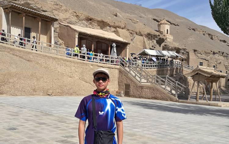 Mingxiang Dai in the arid Gansu province. Photo courtesy of Mingxiang Dai.