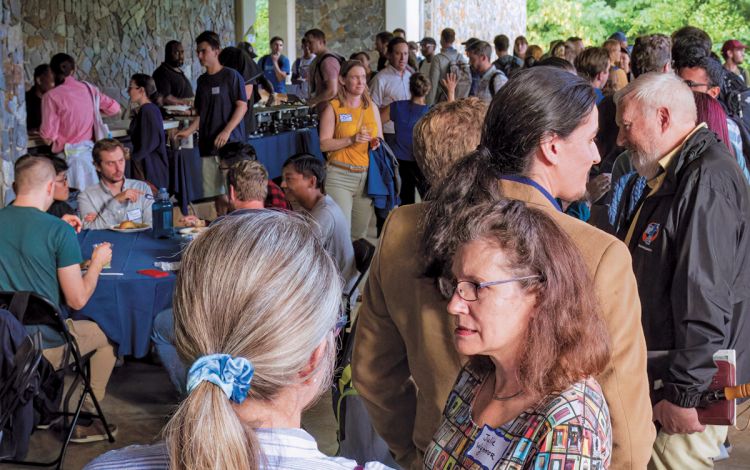 People at a gathering.