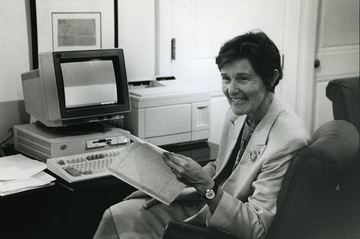 Nannerl Keohane was the first woman to serve as Duke University President. Photo courtesy of Duke University Archives.