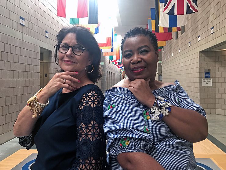 Two women with pretty bracelets