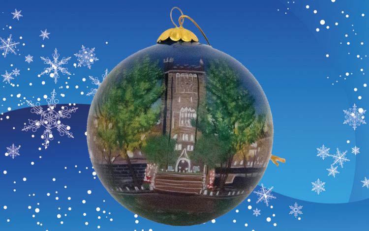 A glass ornament.