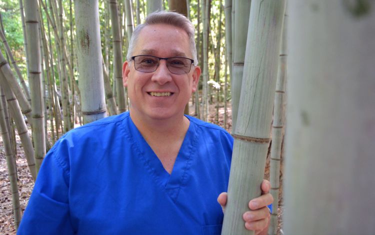 Ron Ryen in Duke Gardens.