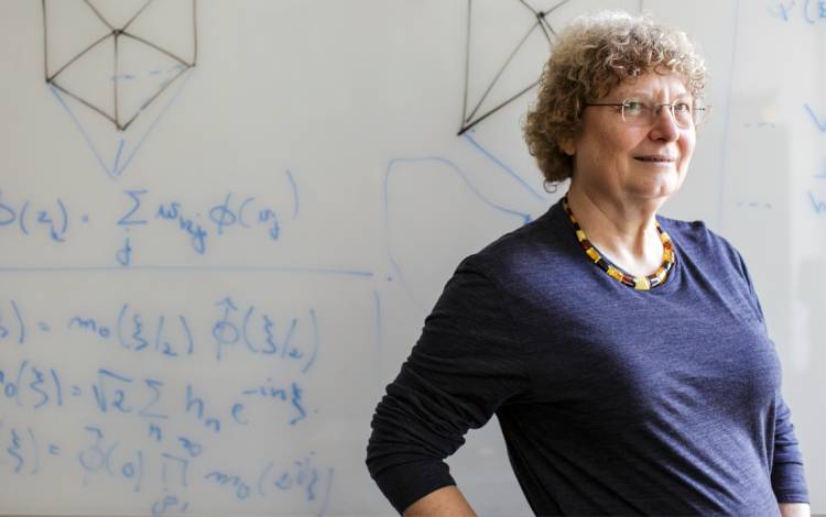 Early in her career in mathematics, Ingrid Daubechies drew inspiration from the women who charted the same path before her. Photo by Justin Cook.