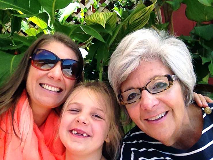 Sarah Ward with her mother and daughter.