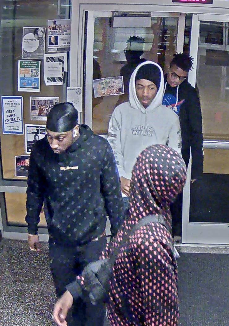 Suspects in theft from Gilbert-Addoms Dorm on Duke's East Campus.