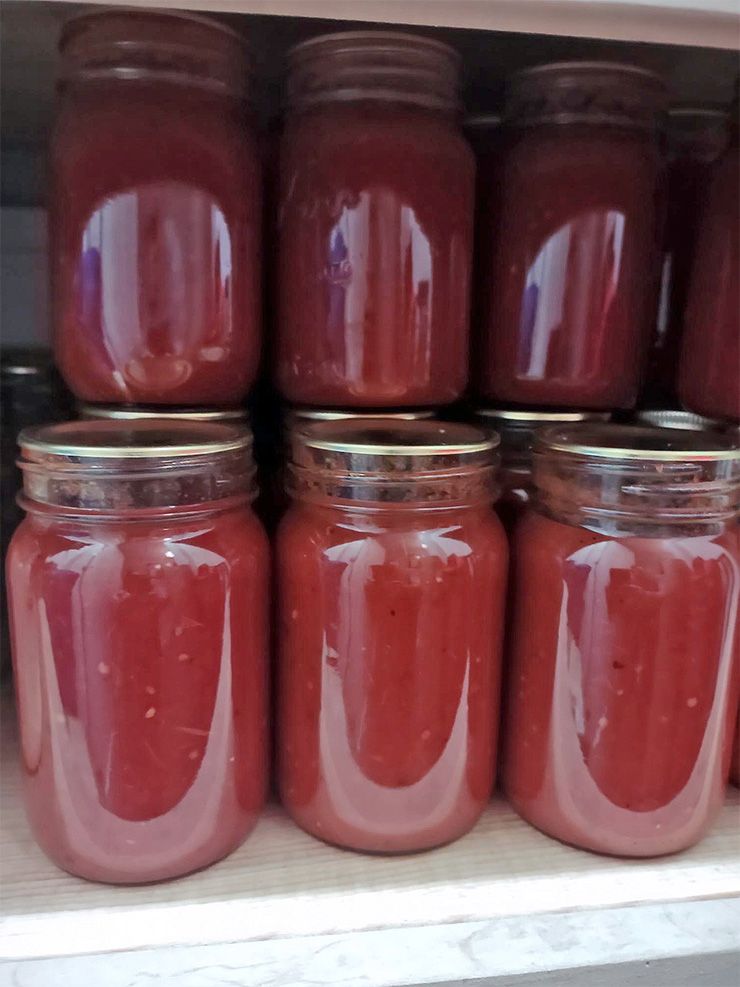 Tomatoes in a jar