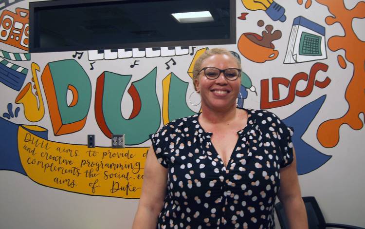 Tearria Beck Scott in her workspace.