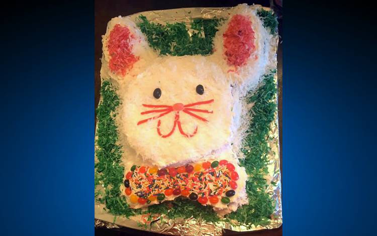 Tiarra Wade makes a bunny cake every Easter. Photo courtesy of Tiarra Wade.