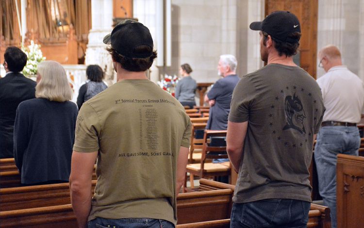 Two men int he Chapel