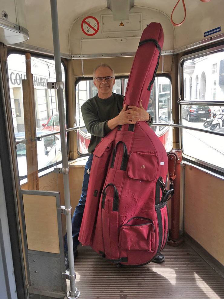 Duke professor Mark Wiesner is spending the summer teaching a course, and indulging his hobby of playing the classical bass, in Vienna, Austria this summer. Photo courtesy of Mark Wiesner.