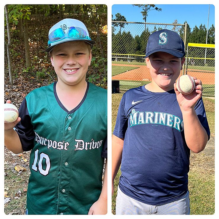 Young baseball players.
