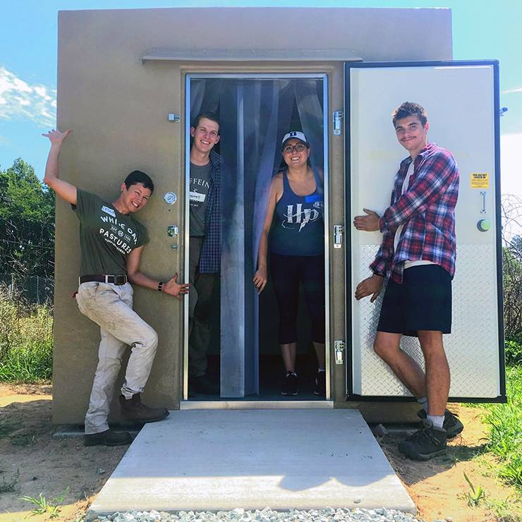 Duke Campus Farm's walk-in cooler keeps produce fresh for longer. Photo courtesy of Duke Campus Farm.