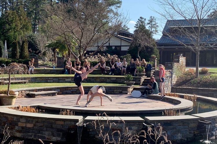 dance class in Duke Gardens.
