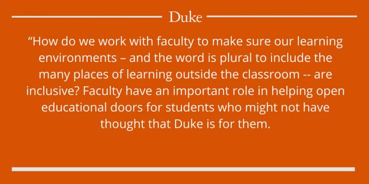 Abbas Benmamoun: “How do we work with faculty to make sure our learning environments – and the word is plural to include the many places of learning outside the classroom -- are inclusive? Faculty have an important role in helping open educational doors f