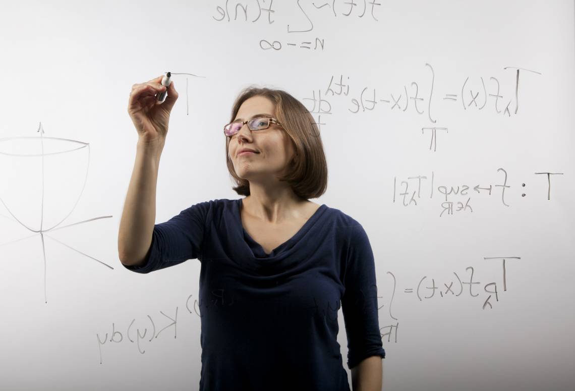 Duke assistant professor of mathematics Lillian Pierce has been awarded the 2018 AWM Sadosky Research Prize in Analysis for her outstanding contributions to harmonic analysis and analytic number theory. Photo by Duke Photography.