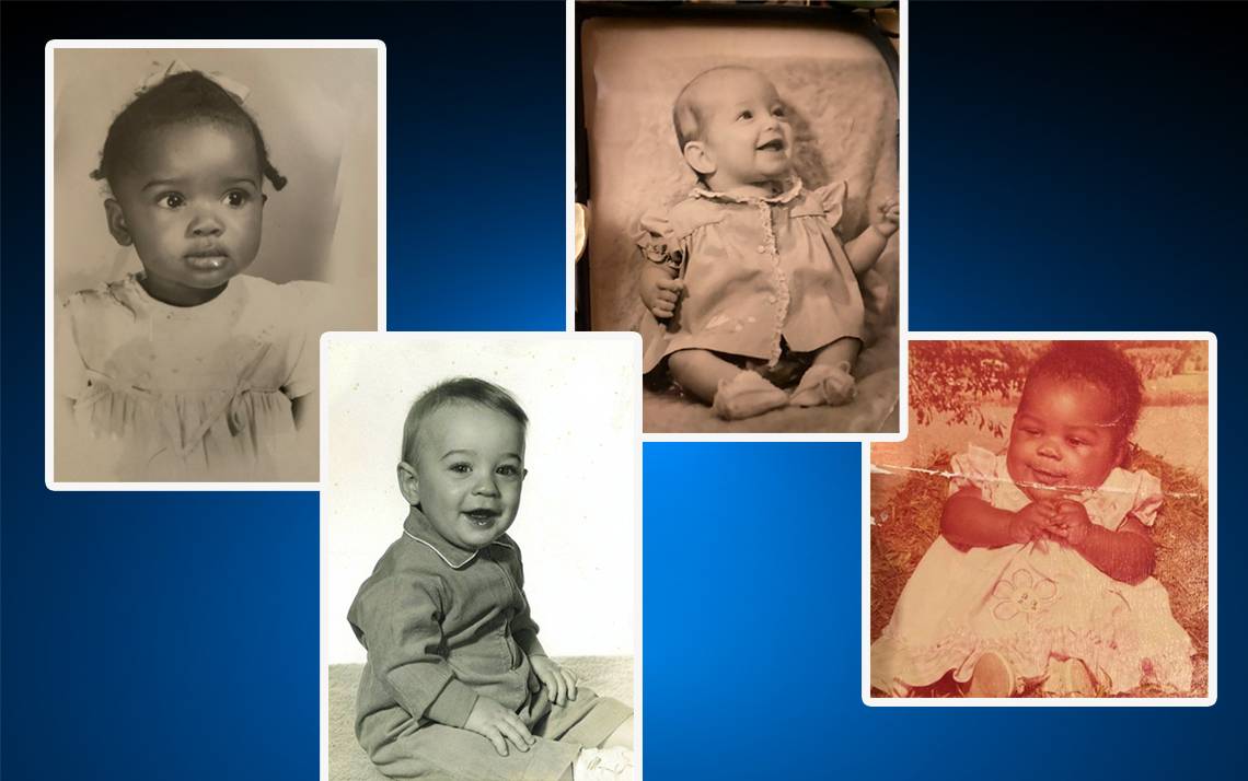 Left to right: Baby photos of Duke employees Mayme Webb-Bledsoe, Billy Newton, Cynthia Browning and Sharon White.