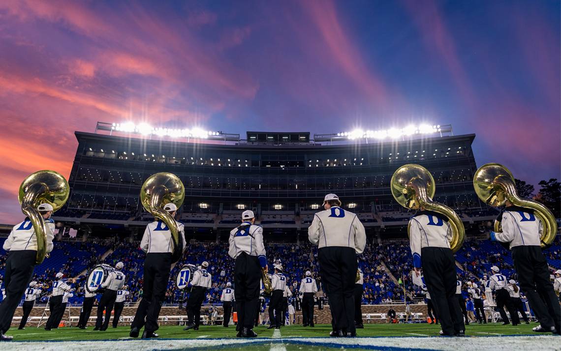 The 2019 Duke Football Employee Kickoff Celebration takes place Saturday evening at Brooks Field at Wallace Wade Stadium. Photo courtesy of Duke Athletics.