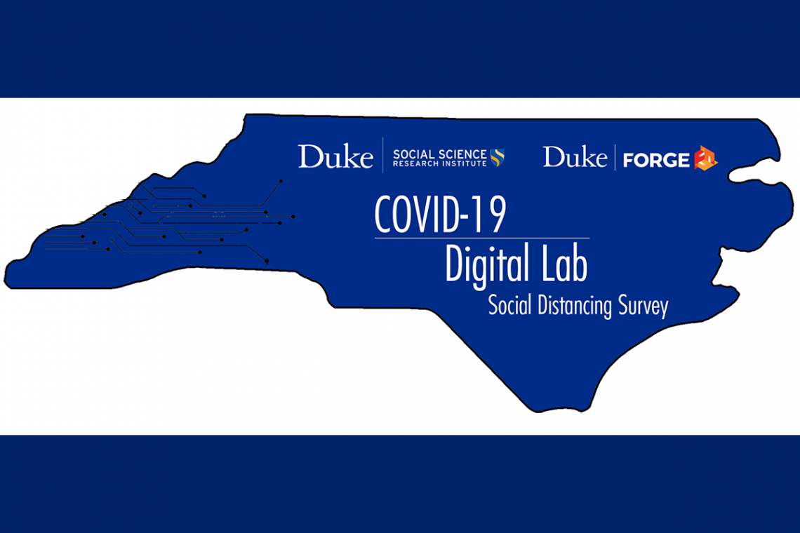 map of North Carolina with COVID notation