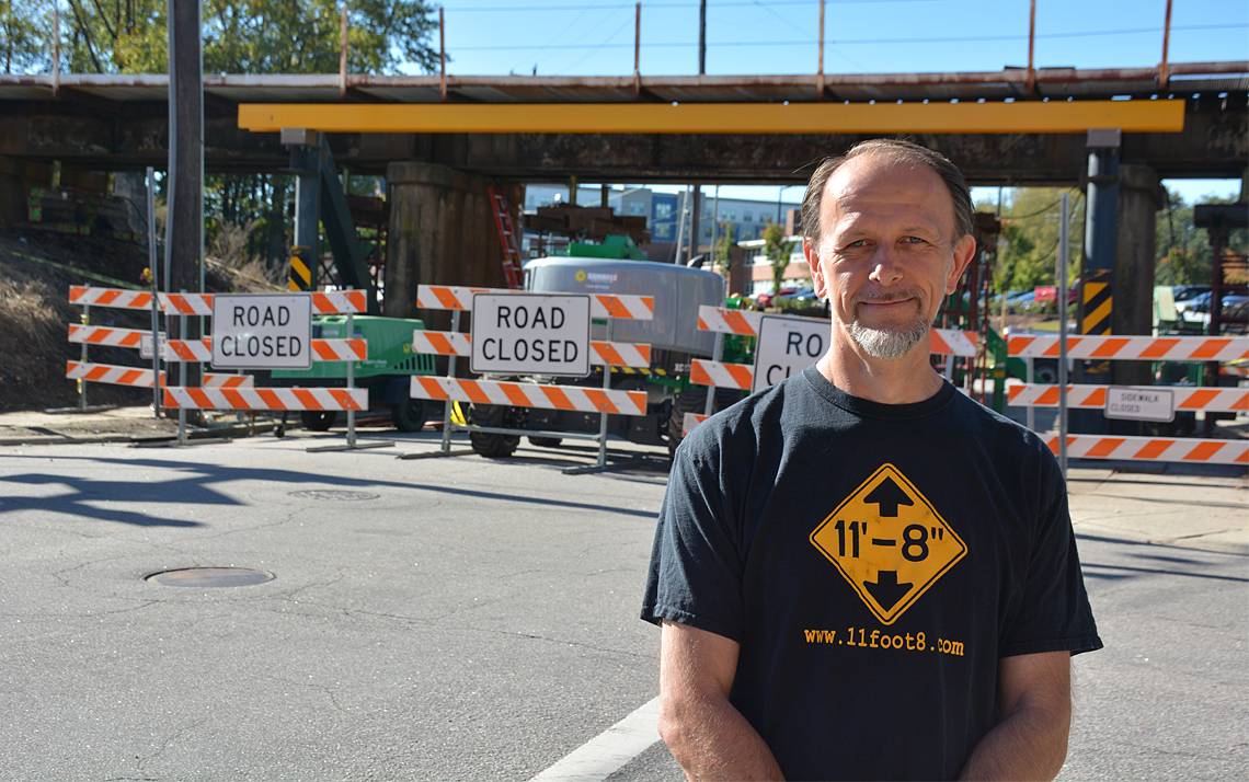 Jurgen Henn began filming the Can Opener Bridge, located on Gregson Street in Durham, in 2008. Photo by Jonathan Black.