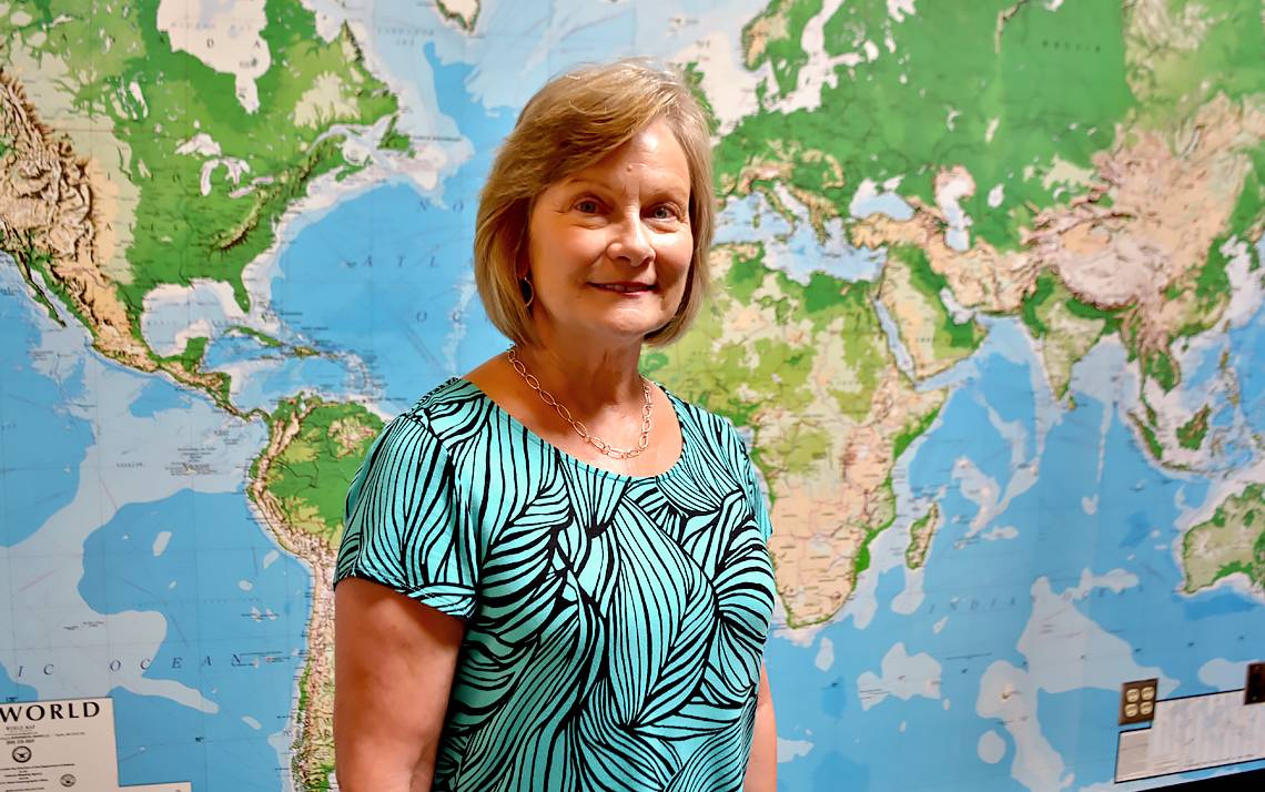 From her office in Smith Warehouse, Cathy Penny helps Duke students learn around the globe.