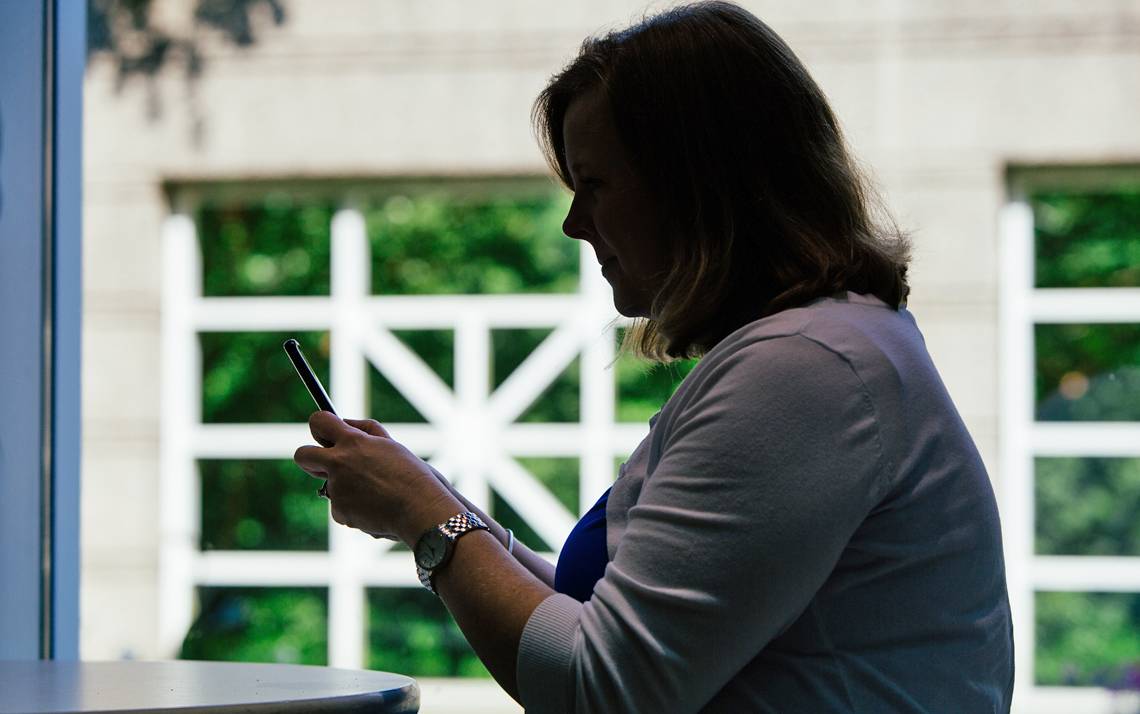 Jessica Burgess turned off most of her smartphone notifications this year. Photo by Ben McKeown