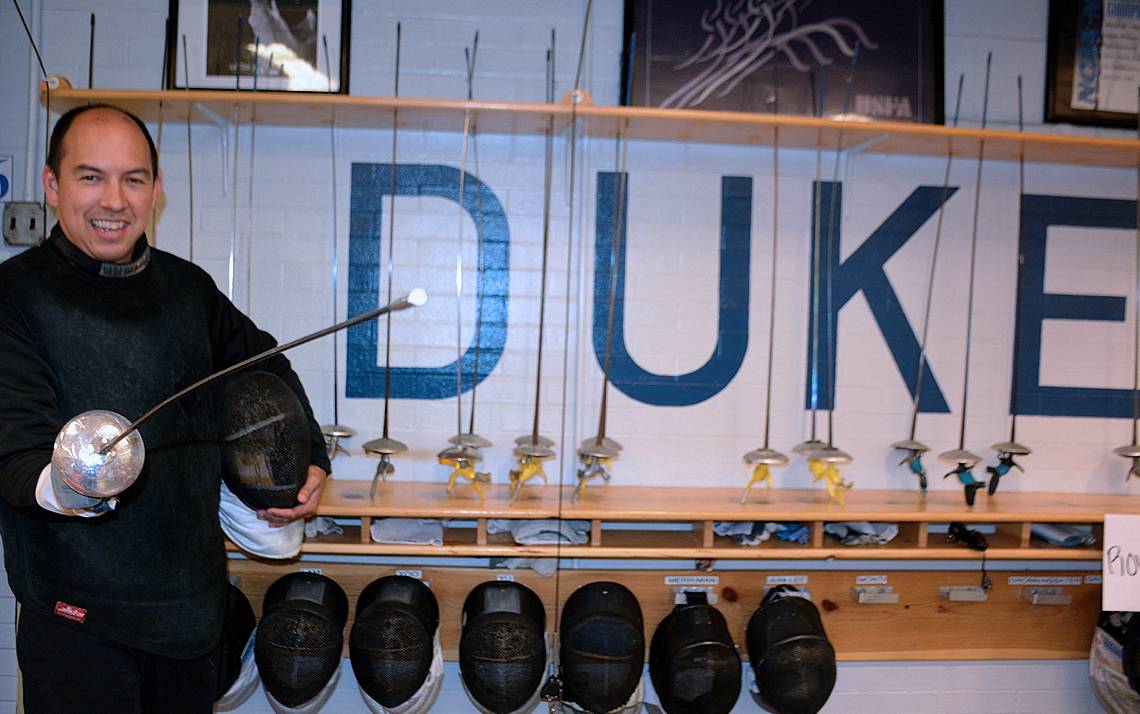 Blue Devil of the Week: En Garde with Fencing Coach Darius Wei. Duke’s assistant fencing coach keeps athletes on point.