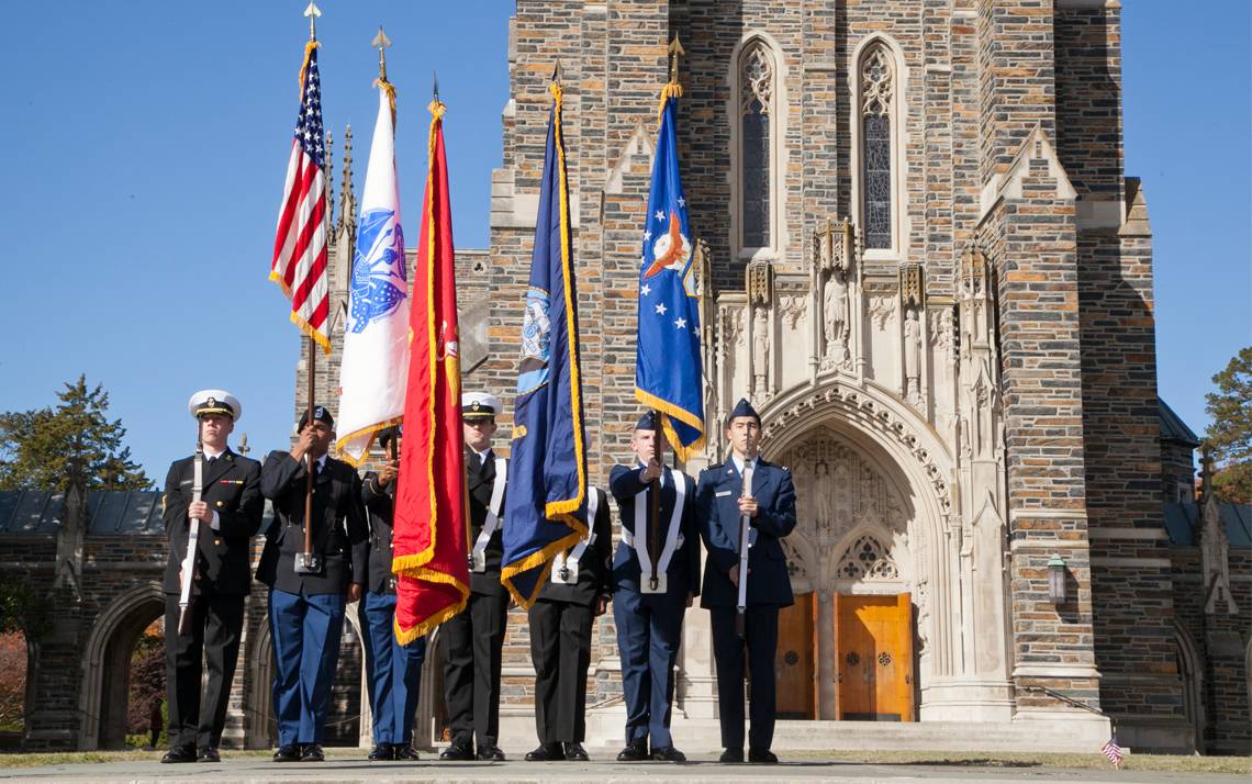 Duke will hold its Veterans Day Commemoration on Nov. 11 inside Duke University Chapel. Photo by University Communications.