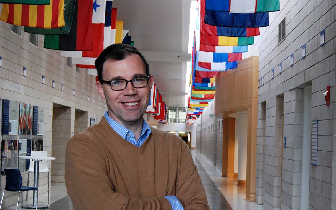 Greg Phillips, a communications manager at the Fuqua School of Business, joined the staff at Duke after 12 years spent working at daily newspapers. Photo by Stephen Schramm.