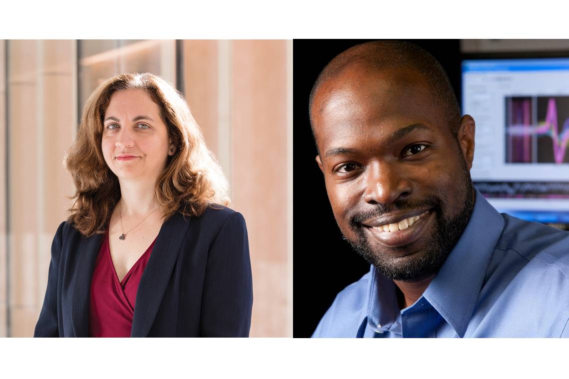 Cagla Eroglu (left) and Kafui Dzirasa are Duke's two newest Howard Hughes Medical Institute Investigators.