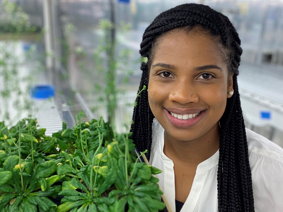 Shanice Webster, a postdoc in biology, has been awarded a HHMI Hanna Gray Fellowship to study how plant-bacteria interactions underlie plant diseases.