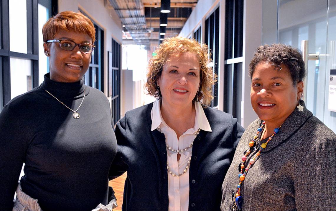 (Left to right) LaShaunda Freeman, Tracey Madrid and Renee Vaughan.(Left to right) LaShaunda Freeman with mentors Tracey Madrid and Renee Vaughan.