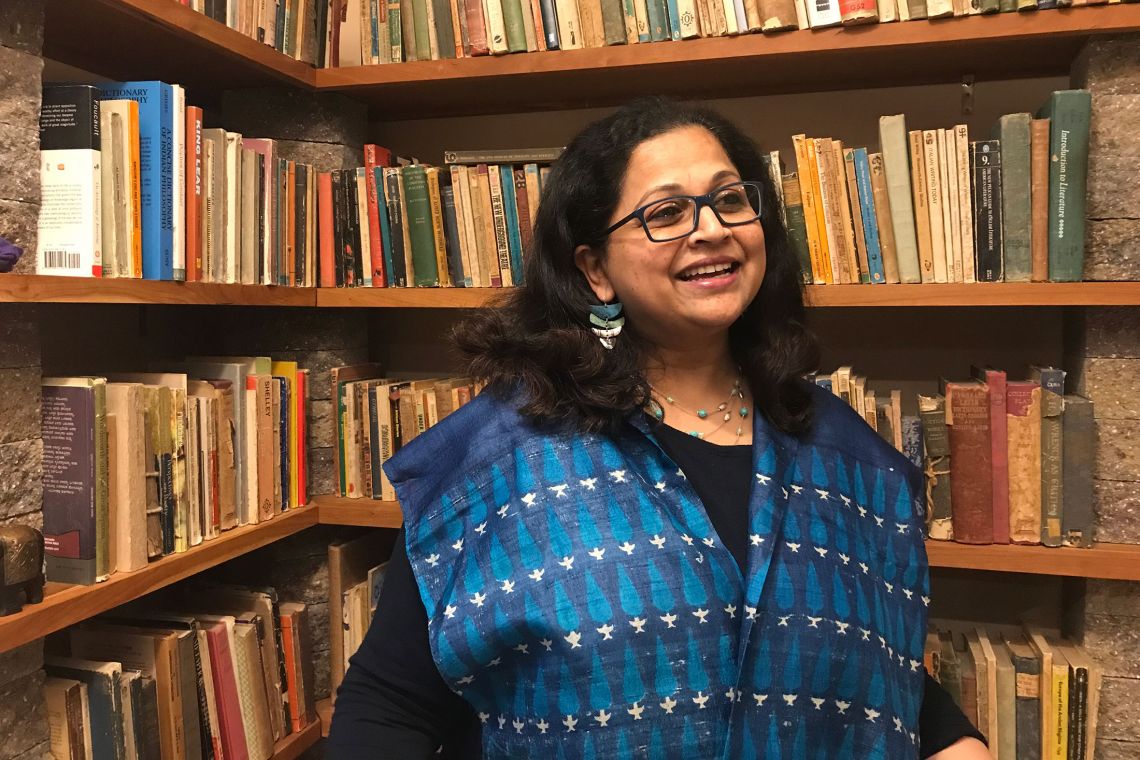 Leela prasad in her library