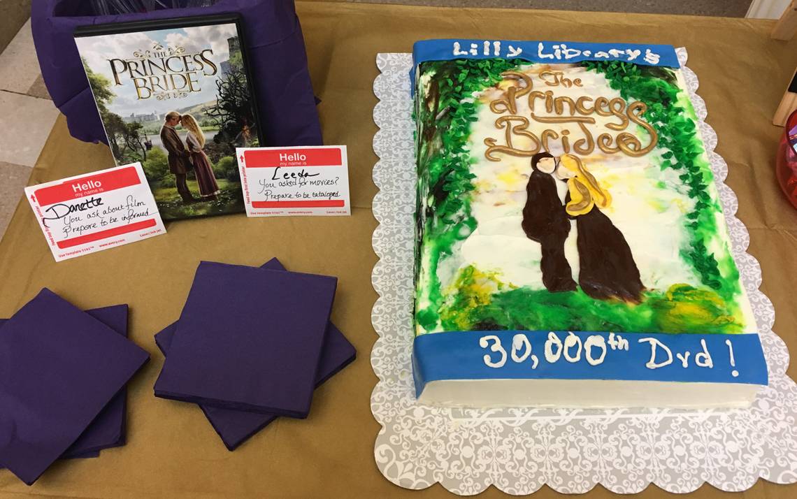 Lilly Library celebrates a milestone with the “The Princess Bride” addition. Photo by Duke Libraries.