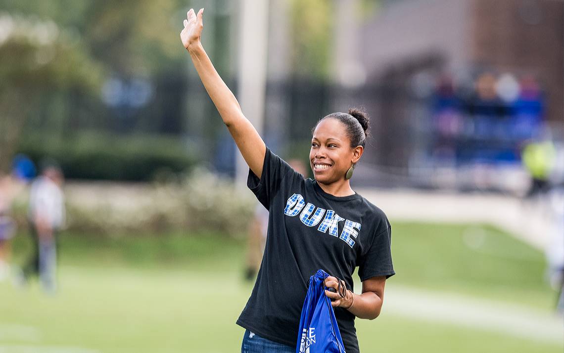 Lola Martin was last season's Honorary Employee Captain at the Duke Football Employee Kickoff Celebration.