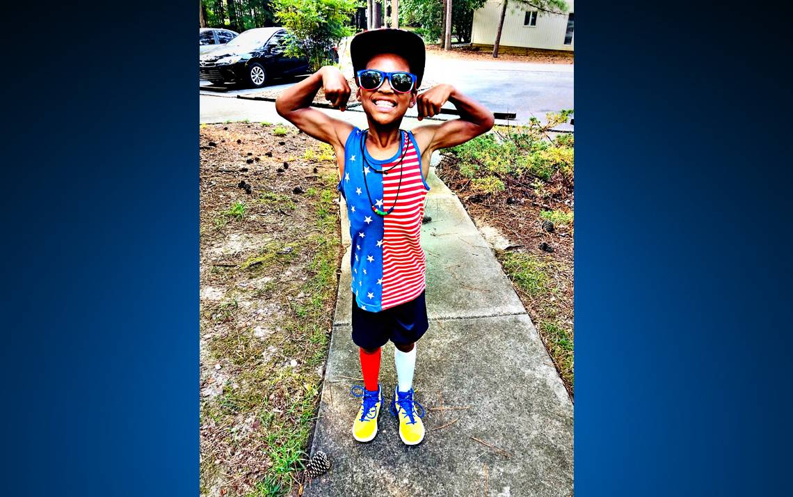 Eight-year old Cameron Royster poses for the camera on July 4th.