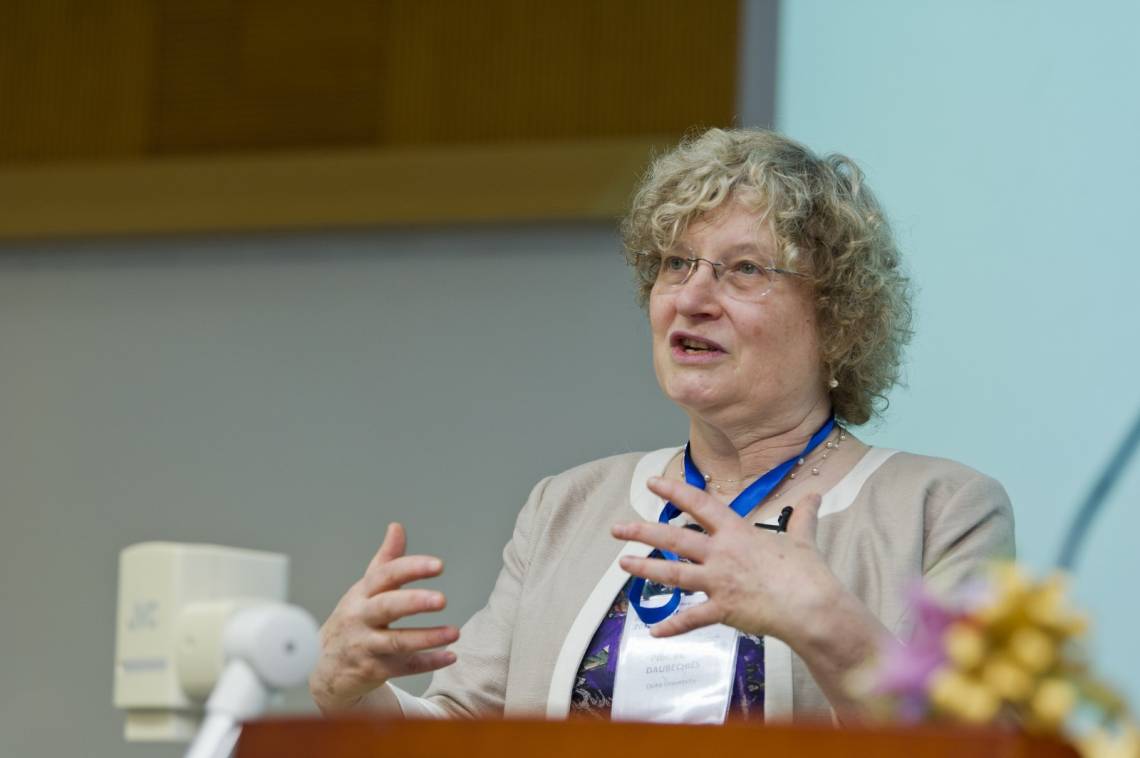 Ingrid Daubechies, James B. Duke Professor of Mathematics and Electrical and Computer Engineering at Duke University, has been awarded a $100,000 William Benter Prize in Applied Mathematics.