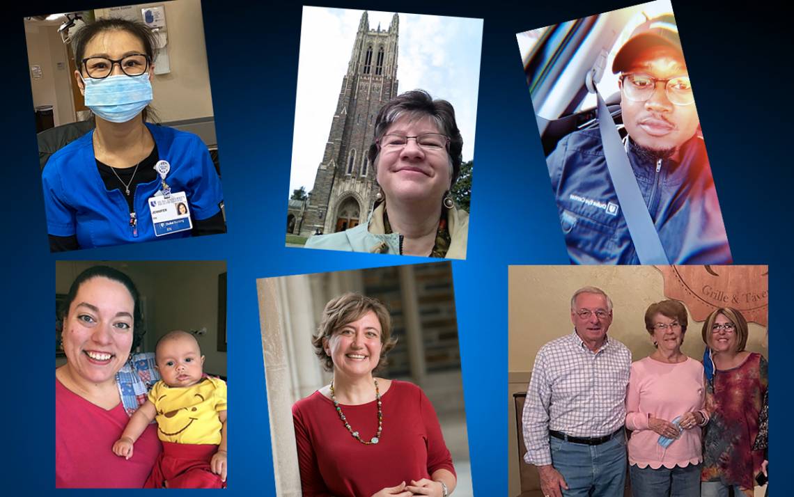 Clockwise from top left: Jennifer Yoo, Katherine Hunsley, Darnell Waterman, Jodi Belanger and her parents, Jerusha Neal and Carmen Cubilla Andrews.