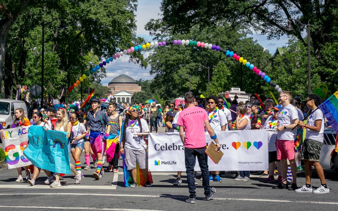 The Pride: Durham, NC celebration will be at East Campus on Saturday, Sept. 28. Photo courtesy of Duke University Communications.