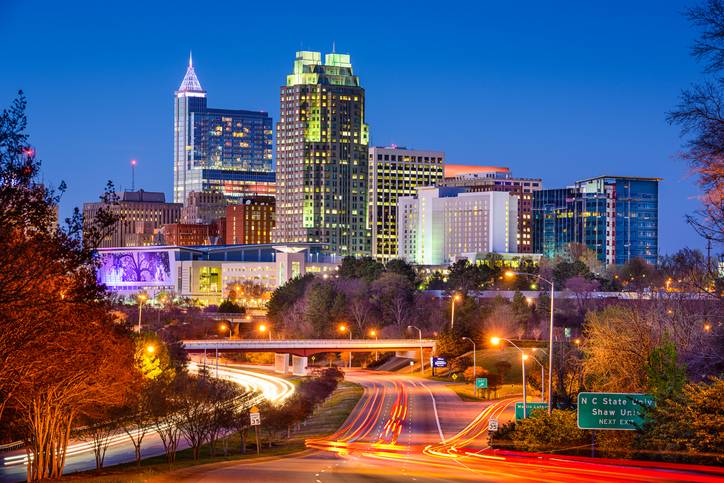 The Raleigh skyline