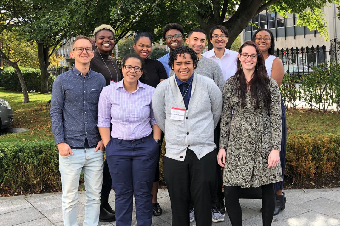 Gregory Samanez-Larkin with lab members.