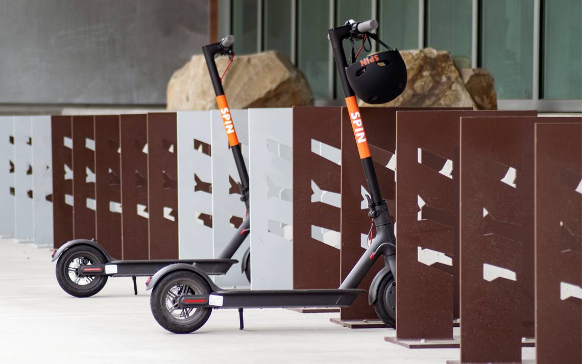 Spin is one of four companies bringing electric scooters to Durham. Photo courtesy of Spin.