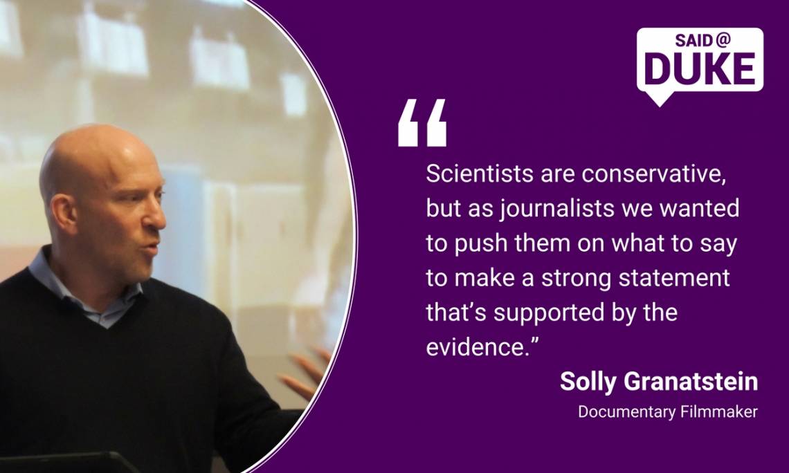 Solly Granatstein: Scientists are conservative, but as journalists we want to push them.