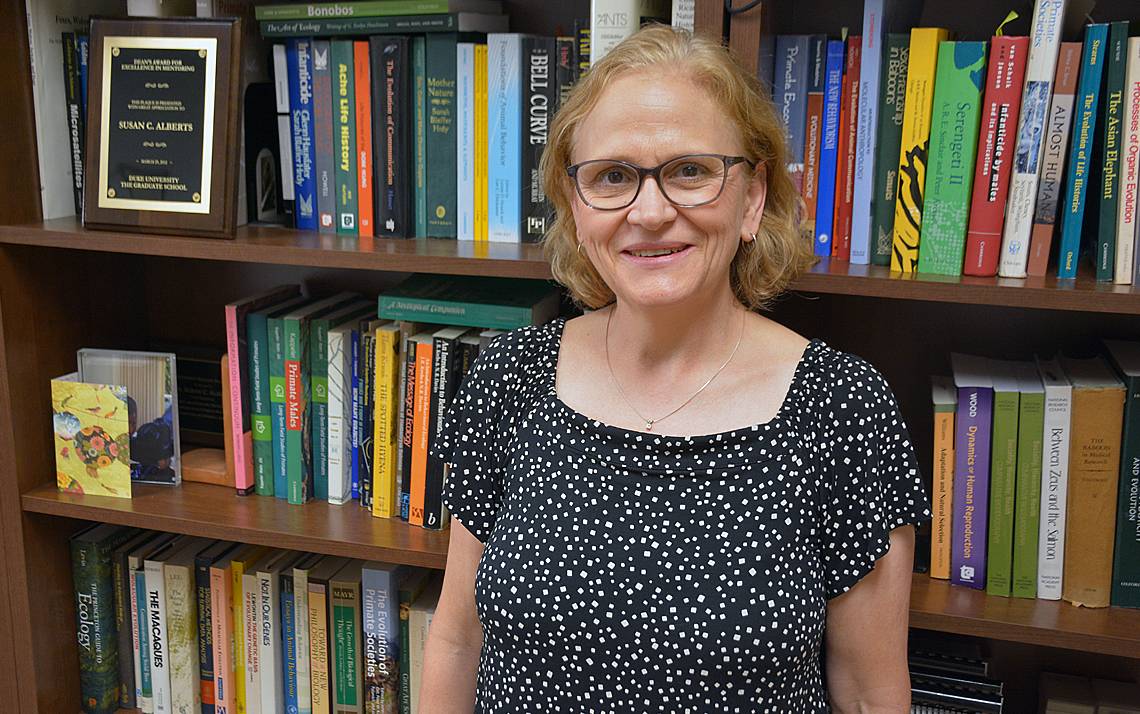 Susan Alberts has published more than 100 peer-reviewed articles in the fields of anthropology, genetics, endocrinology, biology and primatology. Photo by Jonathan Black.