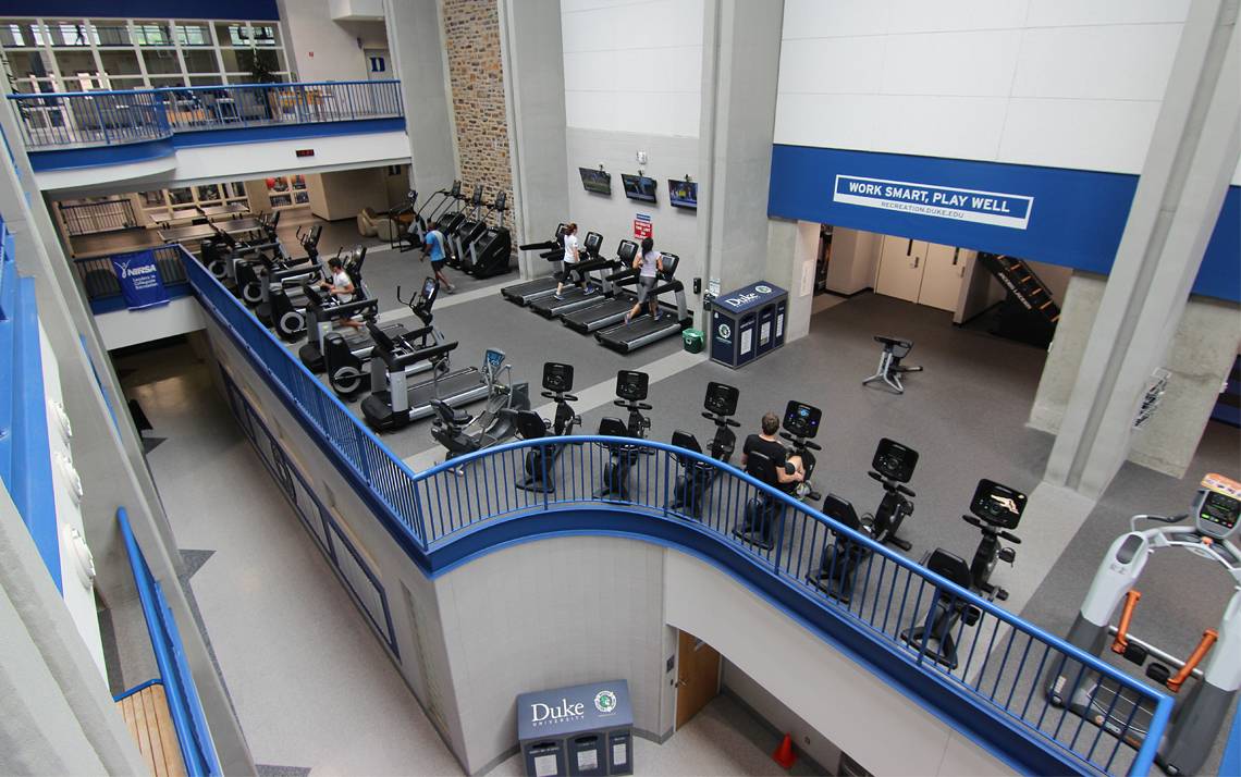 Join Wilson Recreation Center through the Duke Fitness Club. Photo courtesy of Duke Recreation & Physical Education.