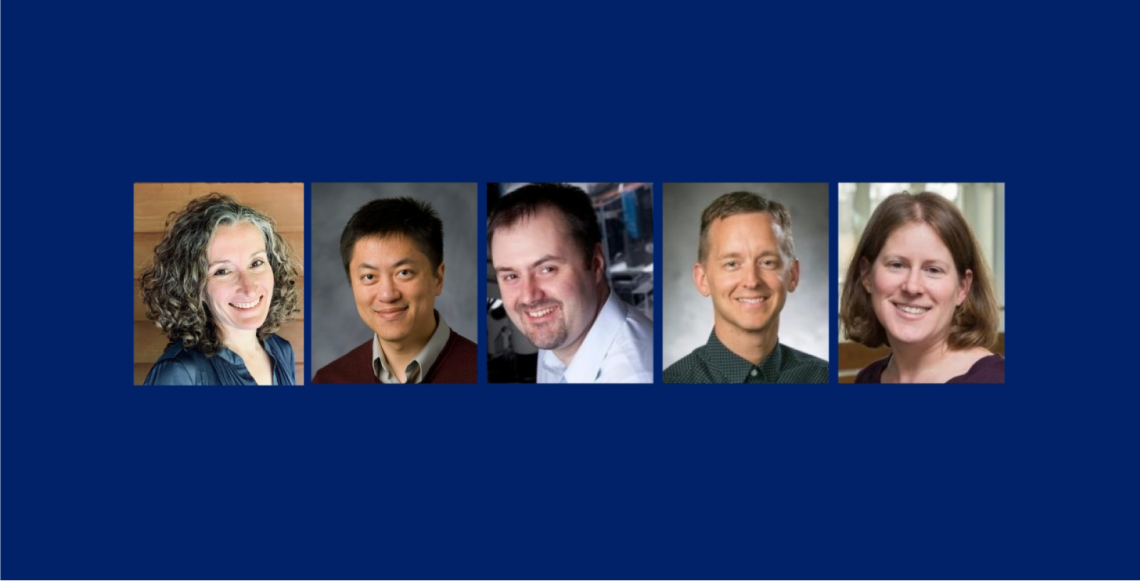 2020 Bass Fellows : (from left to right) Sheila Patek, Jun Yang, Brenton Hoffman, Gregory Samanez-Larkin and Christine Payne