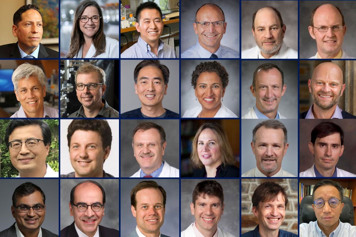 Top: Vincent Guilamo-Ramos, Carolyn Coyne, Lingchong You, Annunziato Amendola, Jeffrey Marks, Christopher Willett. Second row: Raphael Valdivia, Kenneth Brown, Jungsang Kim, Geeta Swamy, David Ruch, Brent Strawn. Third row: Josh Huang, Peter Arcidiacono,
