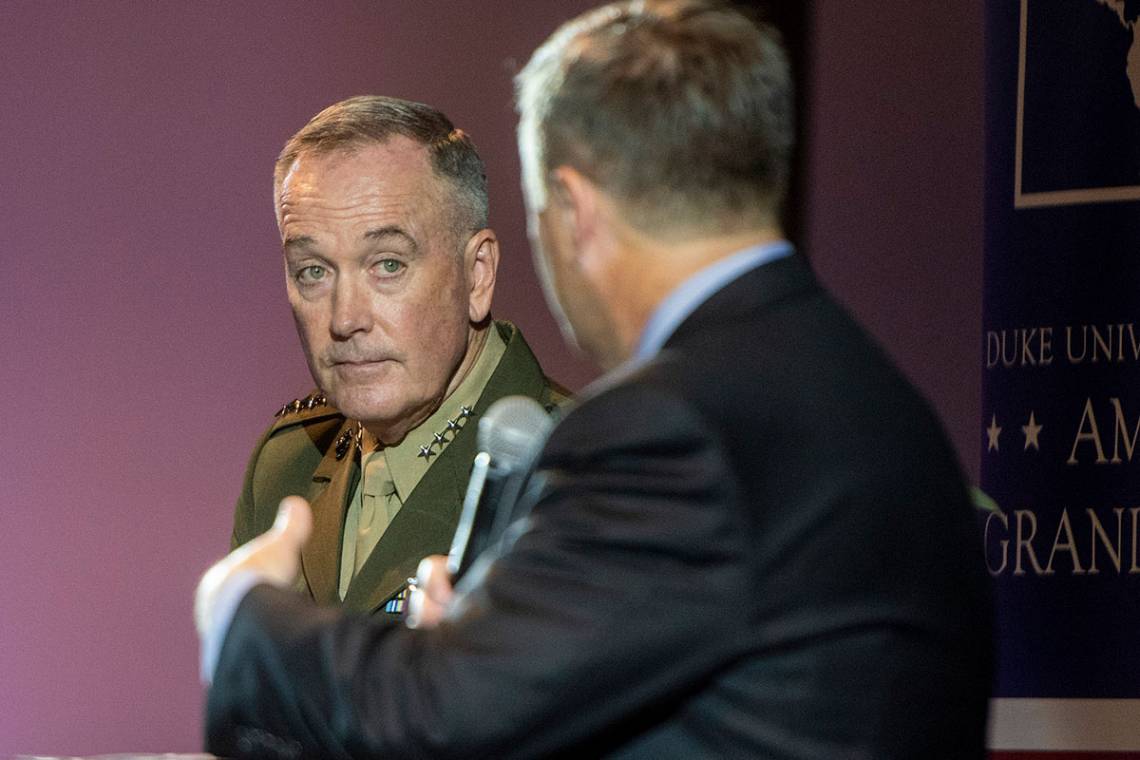 Gen. Joseph F. Dunford Jr. discusses the challenges facing the US military with Professor Peter Feaver. 