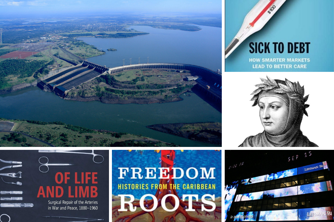 Fall books: The Itaipu dam between Brazil and Paraguay; Peter Ubel on health care costs; Lehman Brothers before the fall; Giovanni Boccaccio; Laurent Dubois on freedom in the Caribbean; and medicine in time of war.