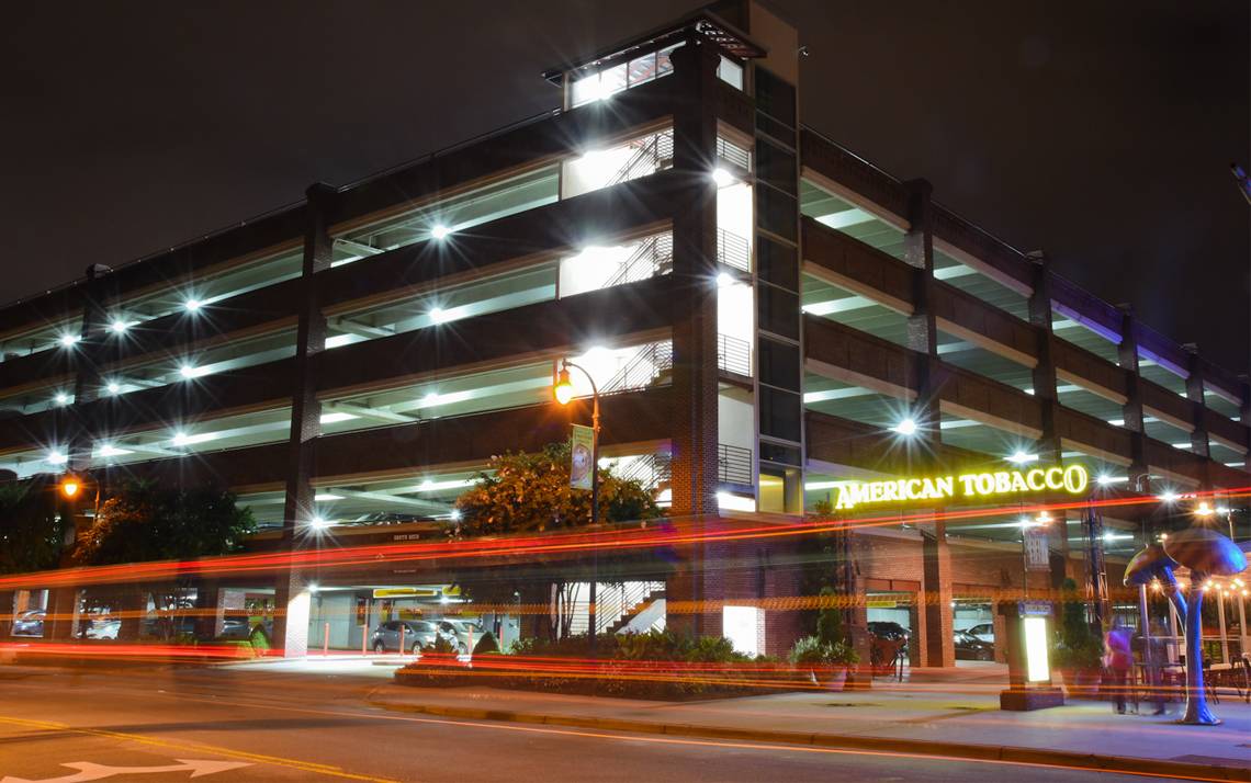 How visitors park at the American Tobacco Campus will change in 2017. Photo courtesy of American Tobacco.